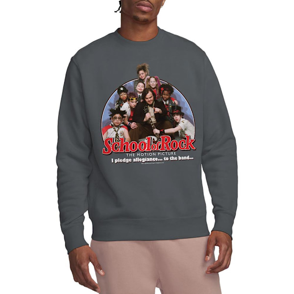 School of Rock Unisex Vuxen I Pledge Allegiance Sweatshirt M Ch Charcoal M