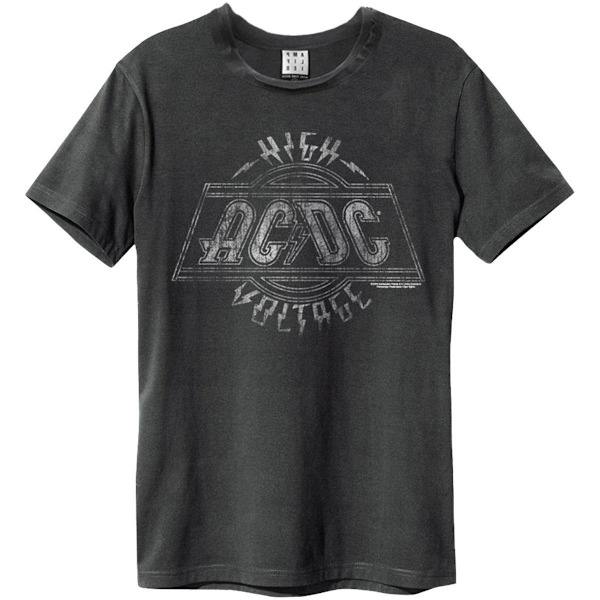 Amplified Unisex Vuxen High Voltage 1975 Australien AC/DC T-Shir Charcoal L