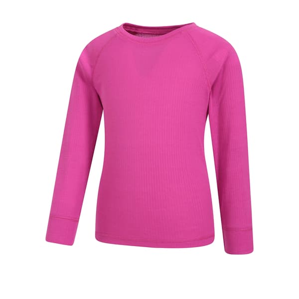 Mountain Warehouse Talus Underställströja med Rund Hals för Barn Pink 13 Years