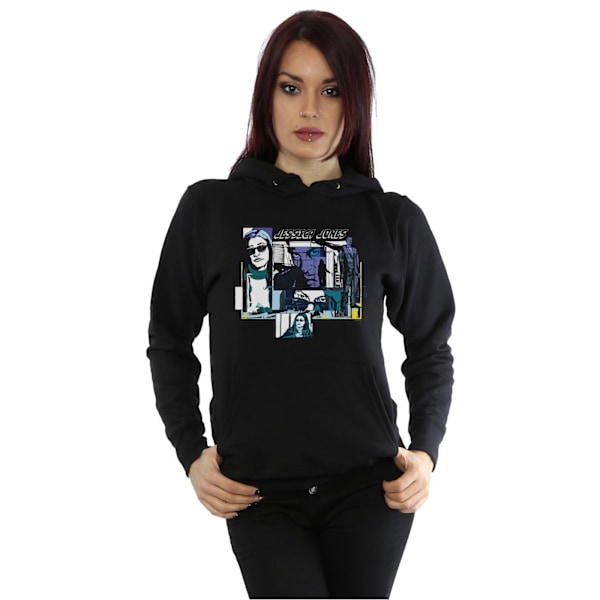 Marvel Dam/Kvinnor Jessica Jones Serietidningspaneler Hoodie S Svart Black S