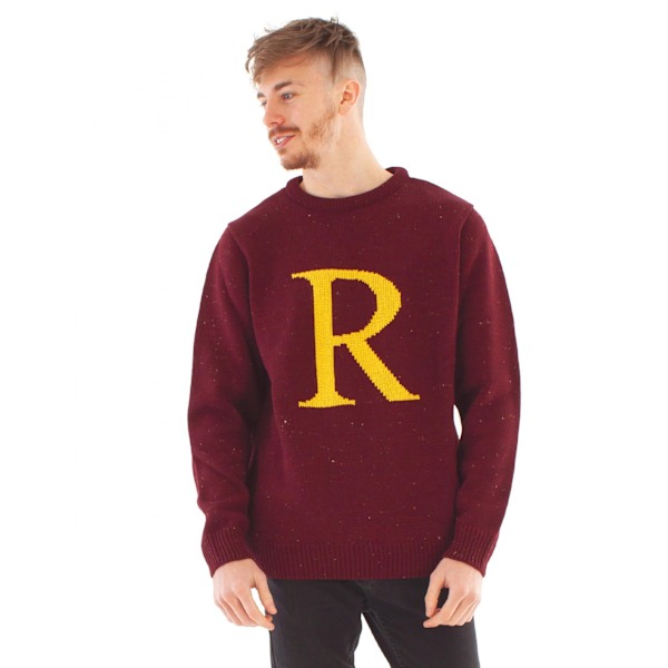 Harry Potter Herr Ron Weasley R Stickad Jultröja XL Röd Red/Yellow XL