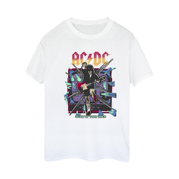 ACDC Dam/Damer Blow Up Your Video Jump Bomull Boyfriend T-S White 3XL