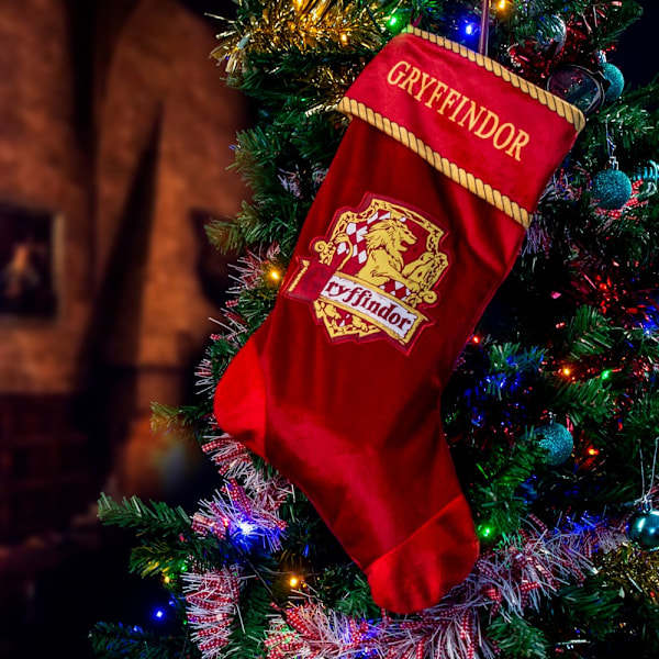 Harry Potter Gryffindor Julstrumpa En Storlek Röd Red One Size