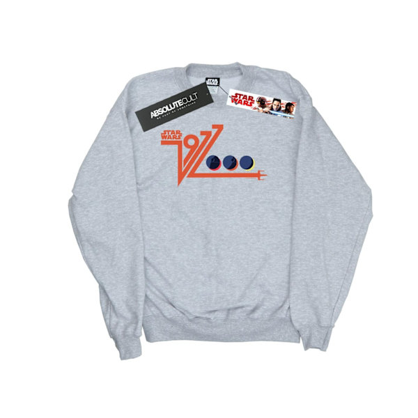 Star Wars Retro 1977 Dödsstjärnan Sweatshirt för flickor 7-8 år Spor Sports Grey 7-8 Years