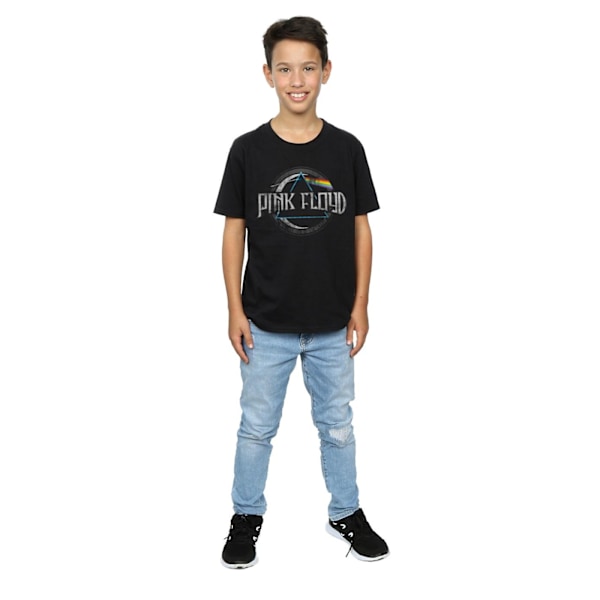 Pink Floyd Pojkar Dark Side Of The Moon Cirkelformad Logotyp T-Shirt 7-8 Black 7-8 Years