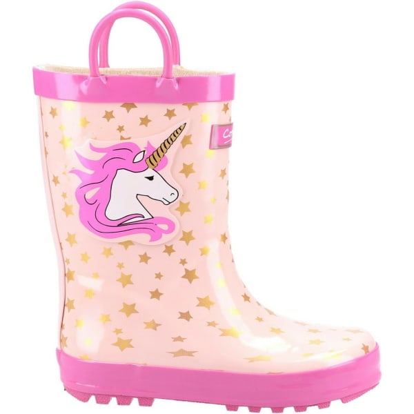 Cotswold Childrens/Kids Puddle Unicorn Wellington Boots 9 UK Ch Pink 9 UK Child