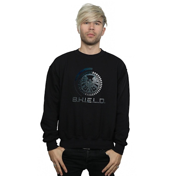 Marvel Mens Agents Of SHIELD Circuits Sweatshirt 4XL Svart Black 4XL