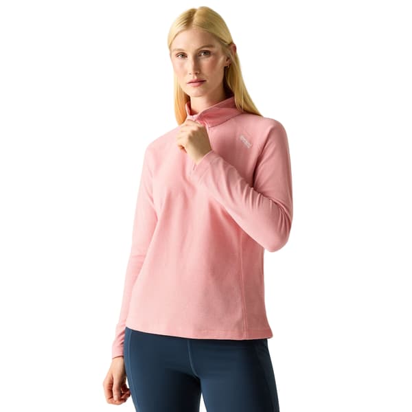 Regatta Great Outdoors Montes Half Zip Fleecetröja för damer Peach Pink 12 UK