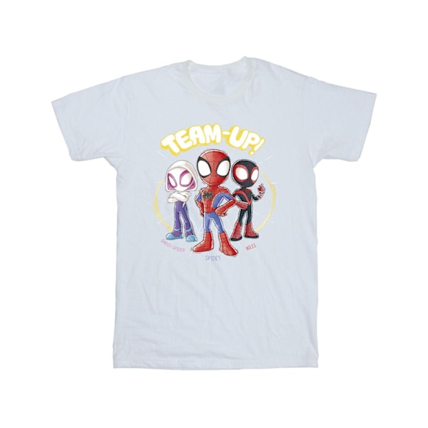 Marvel Girls Spidey Och Hans Fantastiska Vänner Skiss Bomull T-shirt White 7-8 Years