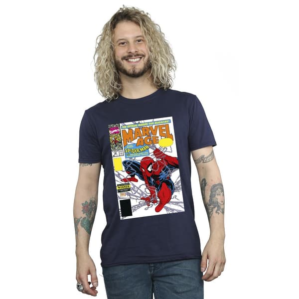 Marvel Herr Spider-Man Marvel Age Comic Cover T-Shirt S Marinblå Navy Blue S