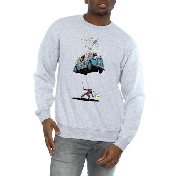 Marvel herr Deadpool glass sweatshirt 3XL Sports Grey Sports Grey 3XL