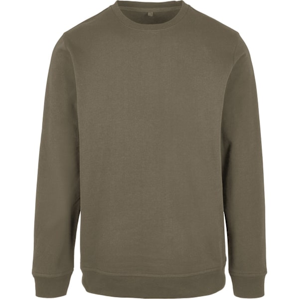 Bygg ditt varumärke Herr Basic Crew Neck Sweatshirt 4XL Oliv Olive 4XL