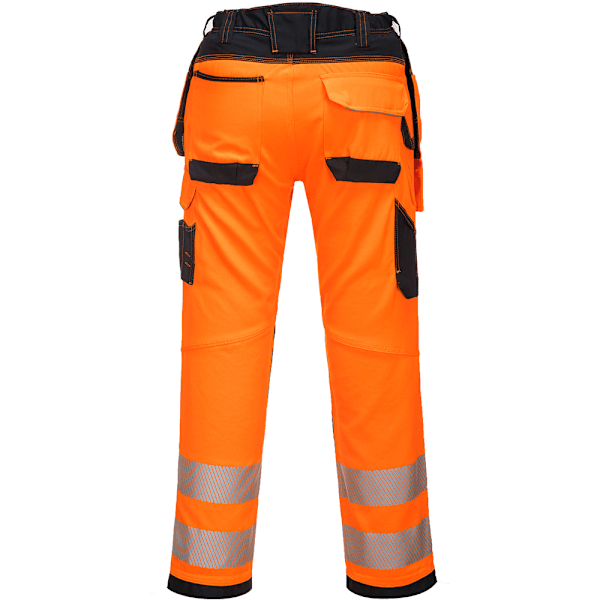 Portwest Herr PW3 Hi-Vis Byxor 40R Orange/Svart Orange/Black 40R
