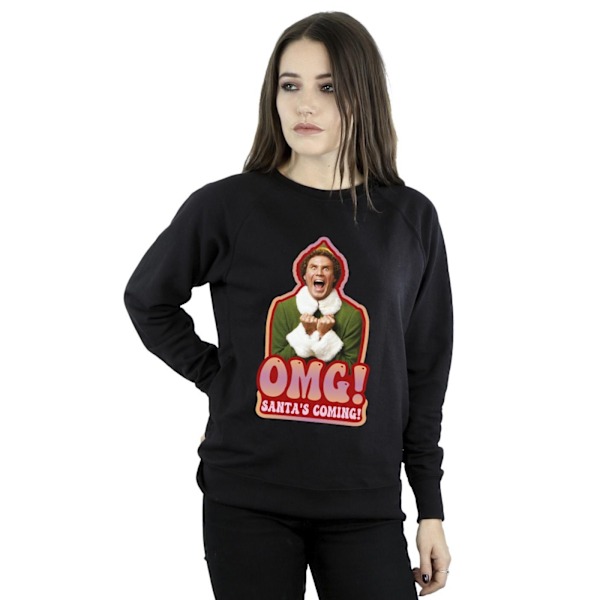 Elf Dam/Damer Jultomten Kommer Sweatshirt 3XL Svart Black 3XL