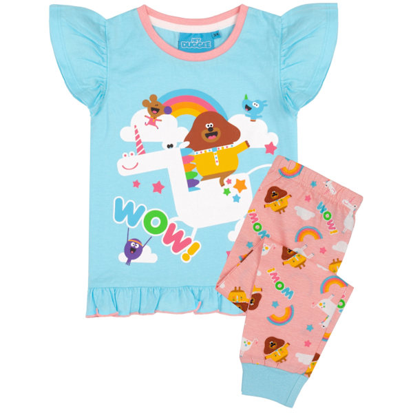 Hey Duggee Girls WOW! Lång Pyjamas Set 2-3 År Blå/Rosa/Vit Blue/Pink/White 2-3 Years