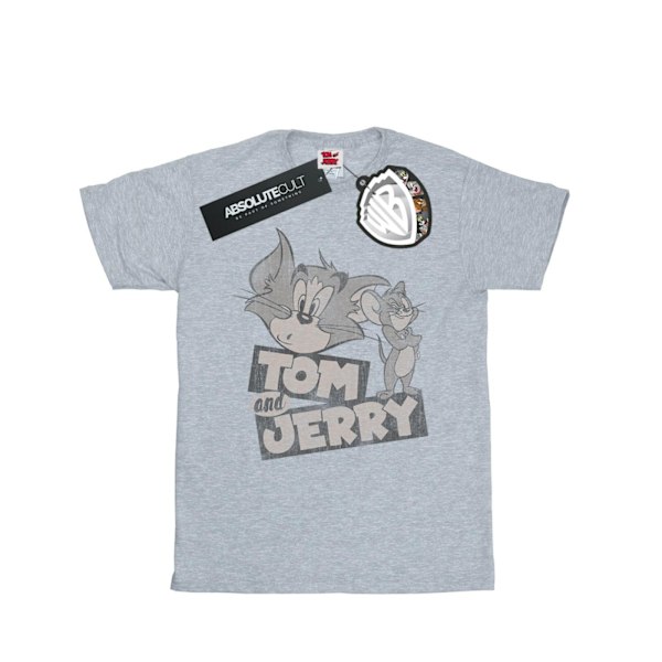 Tom och Jerry Girls Wink Bomull T-shirt 9-11 år Sports Grey Sports Grey 9-11 Years