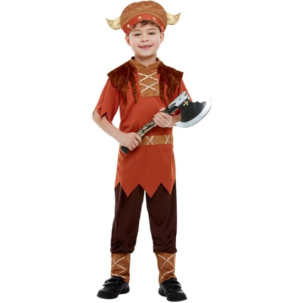 Smiffys Barn/Barn Vikingdräkt Set 7-9 År Brun Brown 7-9 Years