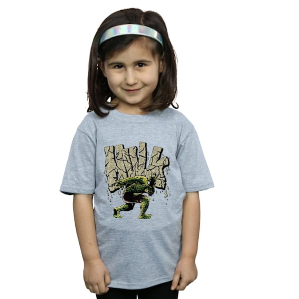 Marvel Girls Hulk Rock Bomull T-shirt 5-6 år Sports Grey Sports Grey 5-6 Years