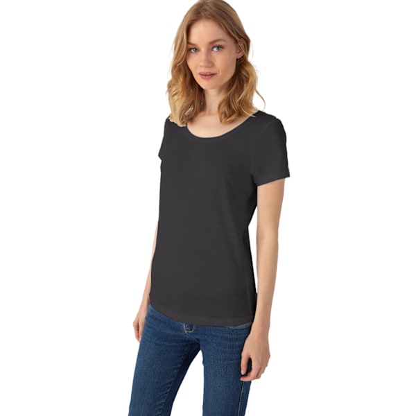 B&C Dam/Damer Favourite Organic Cotton Slub T-Shirt 2XL Chi Chic Black 2XL