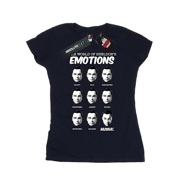 The Big Bang Theory Dam/Damer Sheldon Emotions Bomull T-shirt Navy Blue S