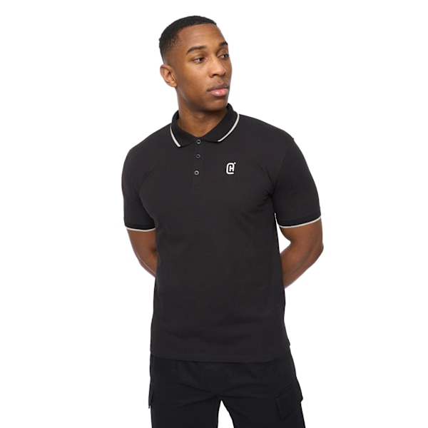 Crosshatch Utilate Pikétröja för Män XXL Svart Black XXL
