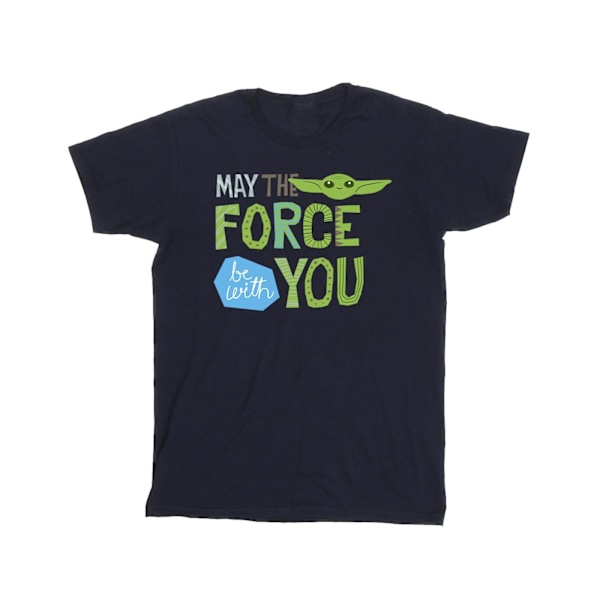 Star Wars Boys The Mandalorian May The Force Be With You T-Shir Navy Blue 9-11 Years