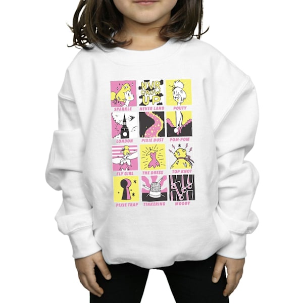 Disney Girls Tinkerbell Squares Sweatshirt 5-6 år Svart Black 5-6 Years