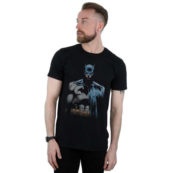 Batman Herr Närbild T-shirt i bomull L Svart Black L