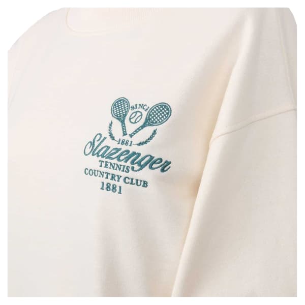Slazenger Herr Sweatshirt med broderad logotyp XL Vit White XL