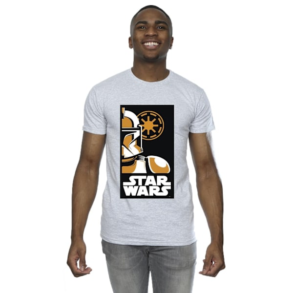 Star Wars Stormtrooper Art Poster T-shirt för män, 4XL, Sports Grey Sports Grey 4XL