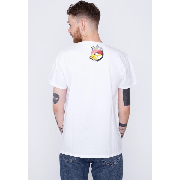 Pokemon Unisex Vuxen Ät Sov Upprepa Snorlax T-shirt XXL Vit White XXL
