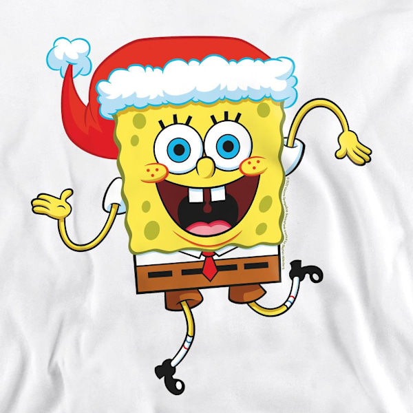 SvampBob Fyrkant Unisex Vuxen Tomteluva Jul Tröja White S