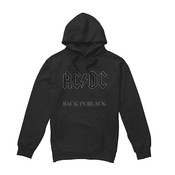 AC/DC Herr Back In Black Hoodie L Svart Black L