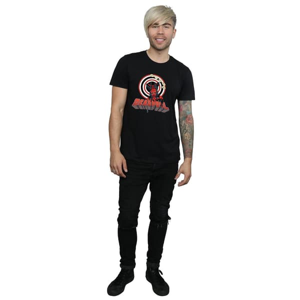Marvel Herr Deadpool Upp och Ner T-Shirt S Svart Black S