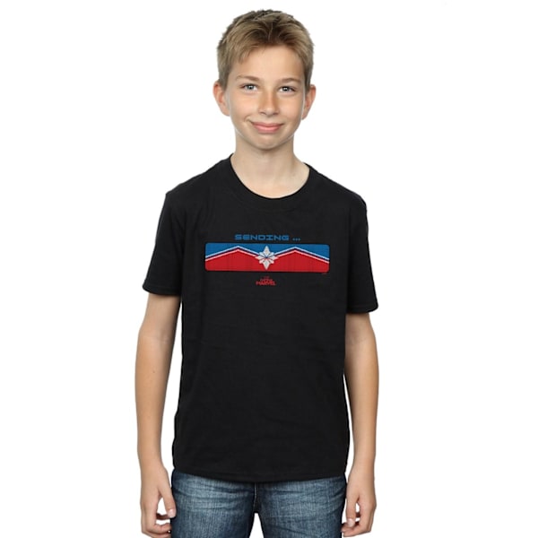 Marvel Boys Captain Marvel Sending T-Shirt 5-6 år Svart Black 5-6 Years