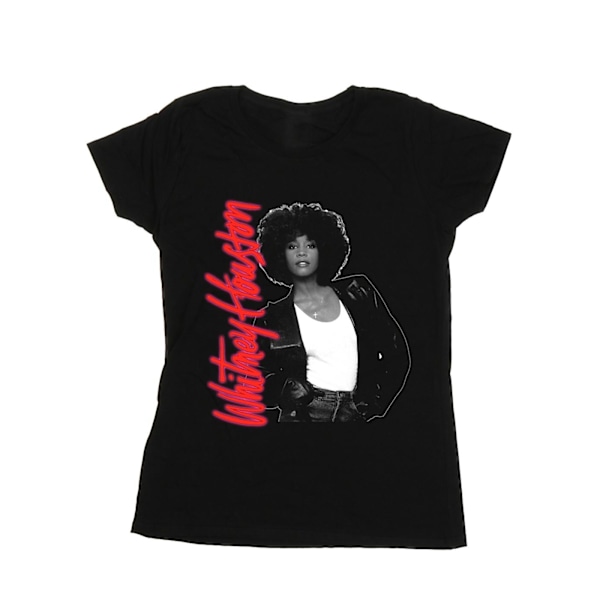 Whitney Houston Dam/Kvinnor Whitney Pose Bomull T-shirt S Bla Black S