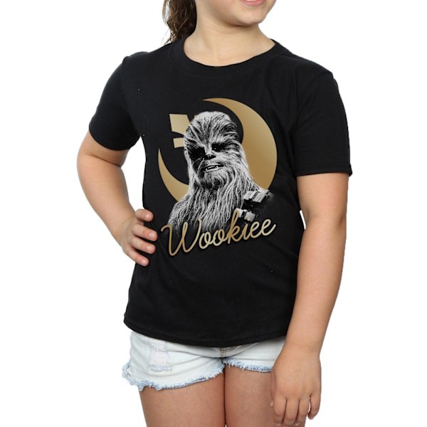 Star Wars Girls The Last Jedi Gold Chewbacca Bomull T-shirt 5-6 Black 5-6 Years