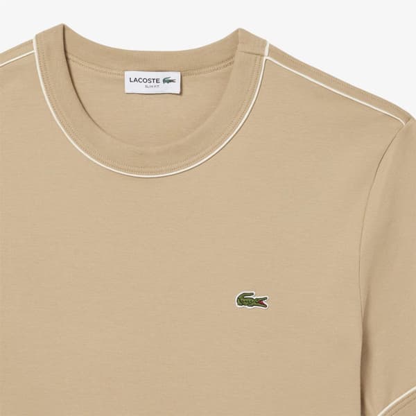 Lacoste Herr Interlock Slim T-Shirt S Beige Beige S