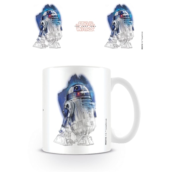 Star Wars: The Last Jedi Brush Stroke R2-D2 Mugg En Storlek Vit White One Size