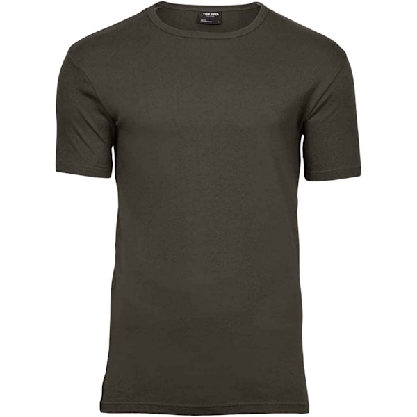 Tee Jays Interlock T-shirt för män L Mörk Oliv Dark Olive L