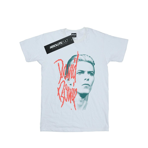 David Bowie Dam/Damer Mono Stare Bomull Boyfriend T-shirt L White L