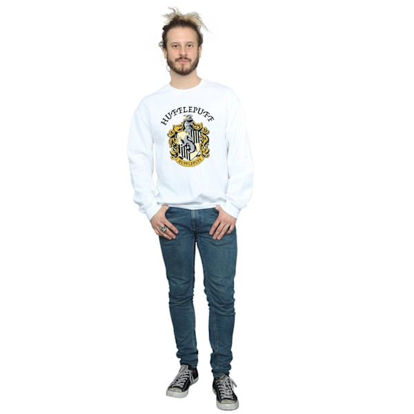 Harry Potter Hufflepuff Sweatshirt för män, L, vit White L