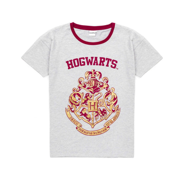 Harry Potter Dam/Dam Hogwarts Crest Kort Pyjamas Set S Gr Grey/Red S