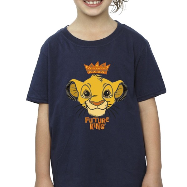 Disney Girls The Lion King Future King Bomull T-shirt 7-8 år Navy Blue 7-8 Years
