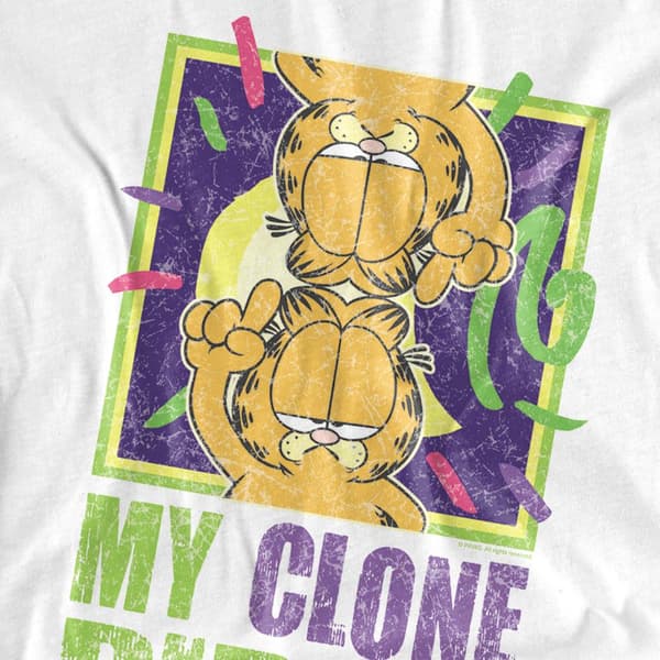 Garfield Herr My Clone Did It T-Shirt 4XL Vit White 4XL