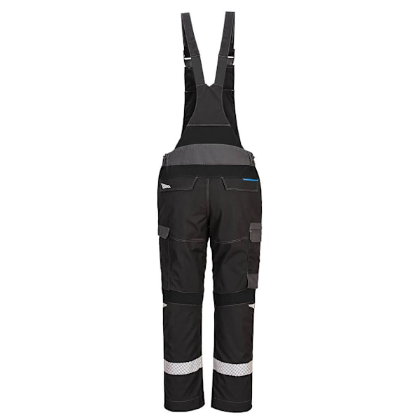 Portwest WX3 flamskyddad byxa med hängslen, svart, M Black M