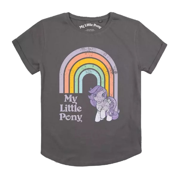 My Little Pony Dam/Dam Retro Rainbow T-Shirt S Charcoal Charcoal S