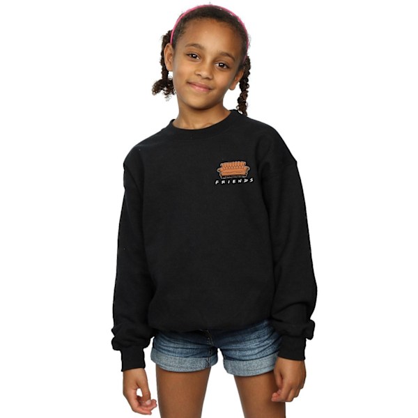 Friends Girls Couch Breast Print Sweatshirt 7-8 År Svart Black 7-8 Years