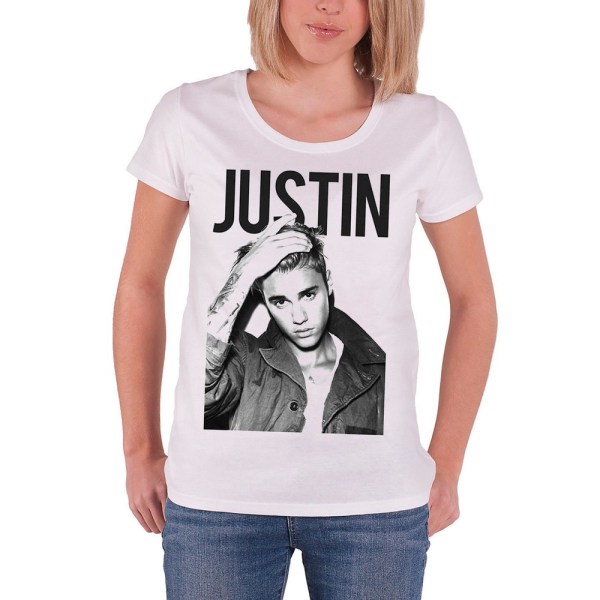 Justin Bieber Djärv T-shirt dam/dam XL Vit White XL