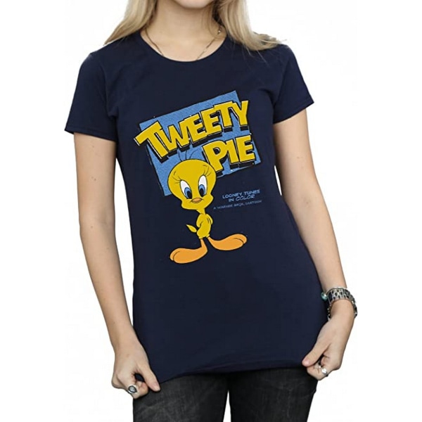 Looney Tunes Dam/Damer Klassisk Tweety Bomull T-shirt M Marinblå Navy Blue M